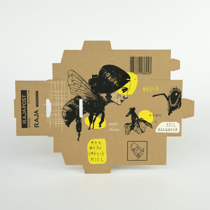 Caja del artista Mateo Andrea, proyecto Creative Honey